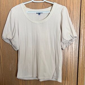 Democracy Cream Short Sleeve Top